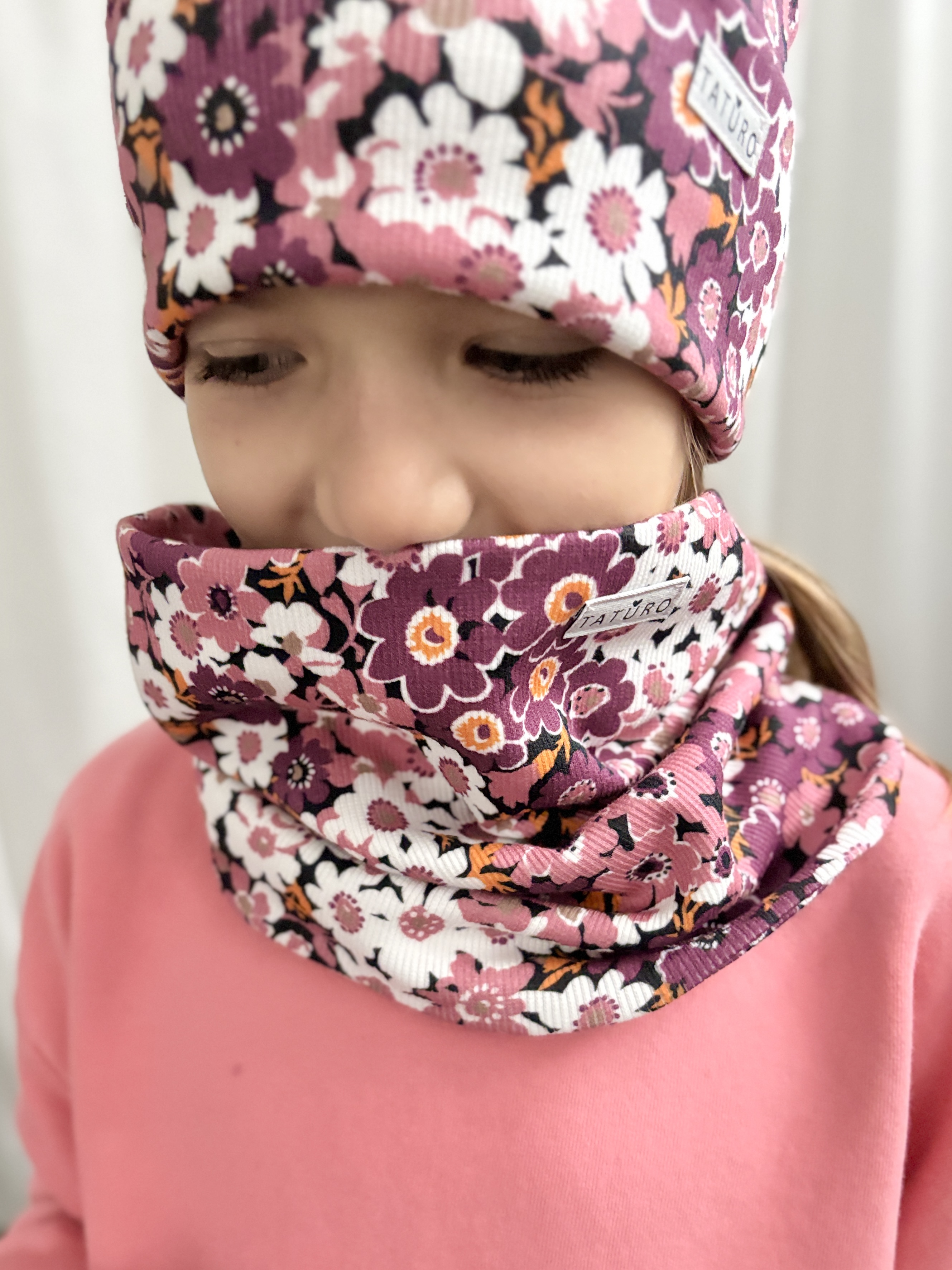 Komin prążkowany berry floral